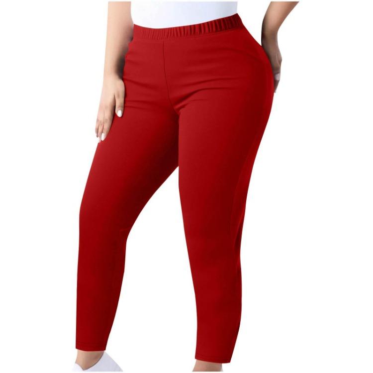 Plus Size High Waisted Leggings for Women Elastic Waist Slimming Long Pants
