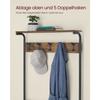 VASAGLE Coat Rack Stand, Industrial, Rustic Brown and Black HSR415B01