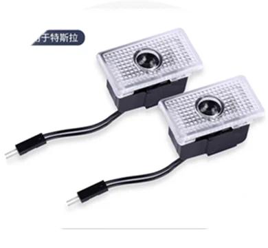 bfxhr7 2PCS 3D For Tesla Model S Y 3 X LED Car Door Welcome Light Logo Projector Lamp Laser Lamp Ghost Shadow Door Projection Light