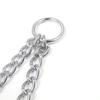 Double Metal Coupler Pet Dog Chain Leash for Large Medium Dogs Walking Train(3.5mm*60cm)