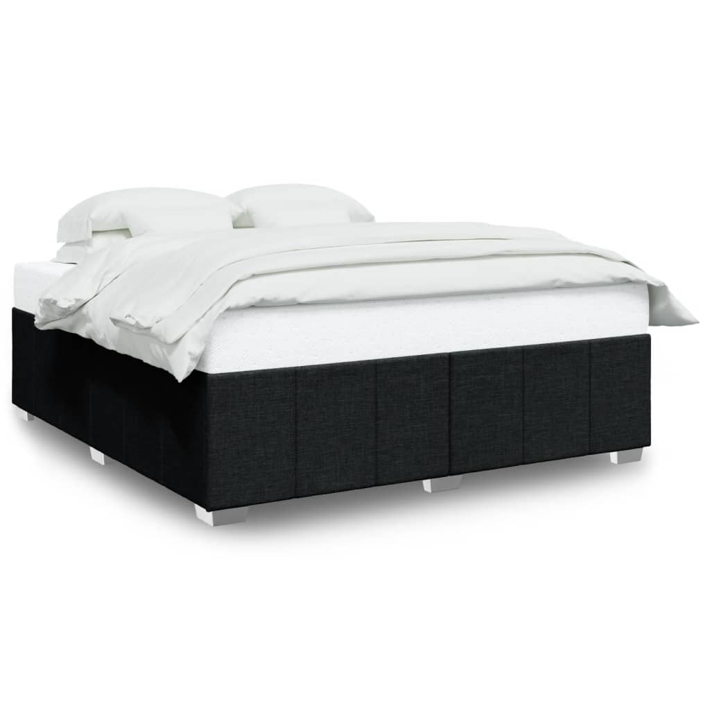 Vidaxl Bed Frame Without Mattress, Black, 200X200 Cm, Upholstered