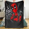 Deadpool Theme Printed Blanket - Perfect for Couch, Bed, Travel & Outdoor Use | Machine Washable, Cozy & Durable.