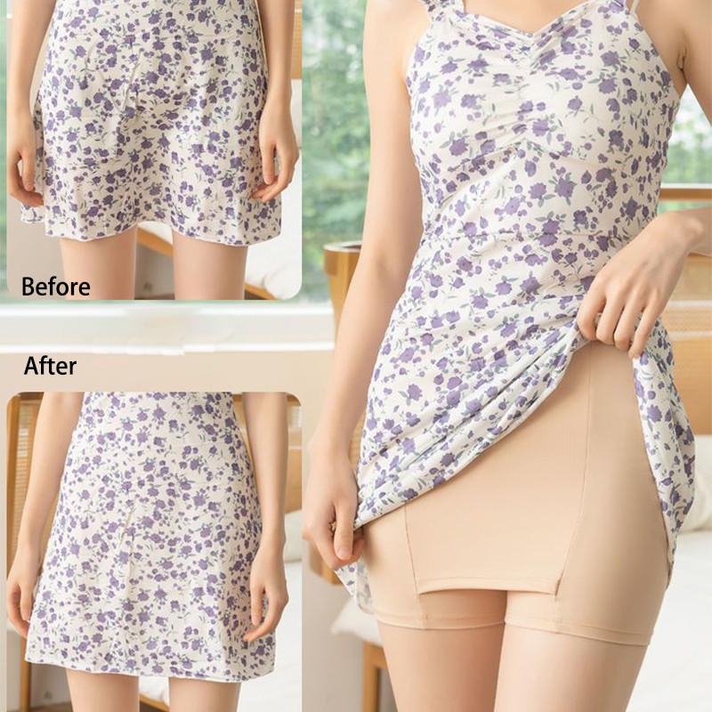 FINETOO Eisseide Sicherheits-Hose Damen Fach Anti-Walking Leggings Doppellagiger Nahtloser Schritt Sicherheits-Shorts