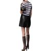 Karl Lagerfeld French Elegant Daily Commuting Dating Outfit Light Luxury Striped Knit Short Sleeve Sweater Women Tops M22L2312110