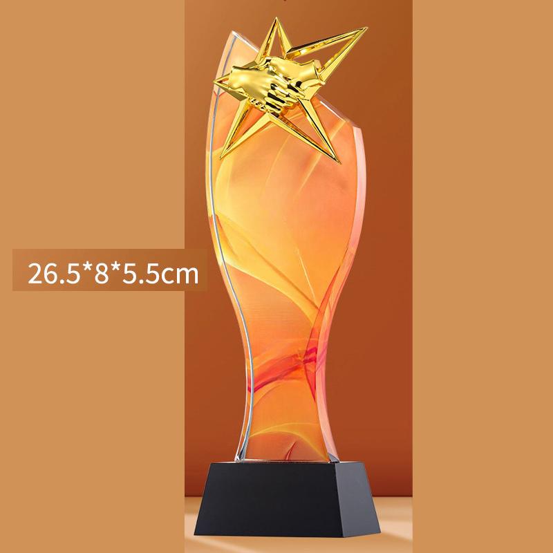 Maßgeschneiderte Kreative Hochwertige Kristalltrophäe, Wettbewerbspreis Jahresversammlung Souvenir, Heimdekoration, Auszeichnungsmedaille für Mitarbeiter, 1 Stück