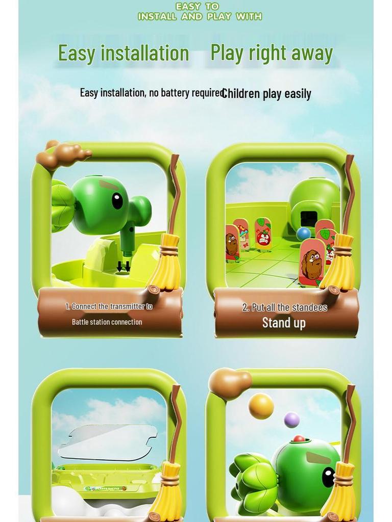 Educational Pinball Battle Game: Double Player Shooter Toy for Kids and Parents