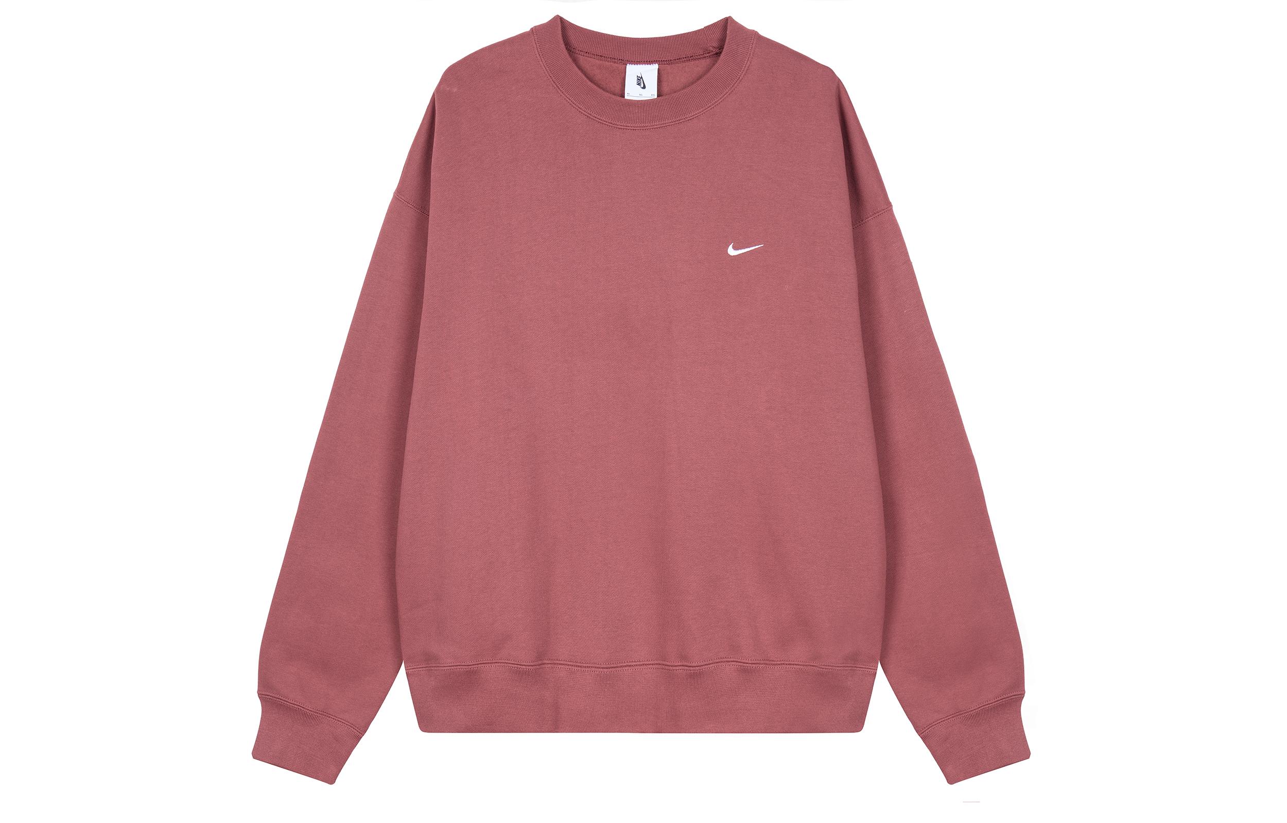 Nike Sweatshirts Men s Red Crew Neck Moderate Regular DA0318-661 L