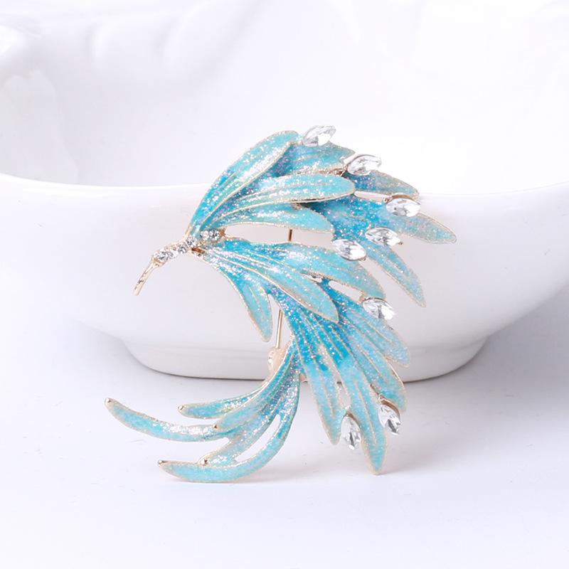 Chinese Style Enamel Color Phoenix Brooch Female Tide Personality Temperament Coat Cardigan Corsage Versatile Fashion Pin