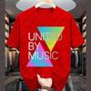Novelty Trend Eurovision Song Contest Unisex TShirt Camisa Cotton Short Sleeve Oneck Popular United By Music Tee