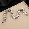 1pc 304 Stainless Steel Chain with Hand - Heavy-Duty Minimalist Gothic Unisex Male & Female Link Chain for Daily Wear