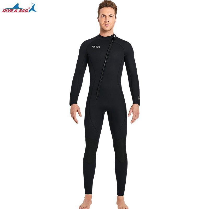 

3mm Diving Suit Men s One-piece Warm Surfing Women s Long-sleeved Cold-proof Snorkeling Swimming Pants XXXL