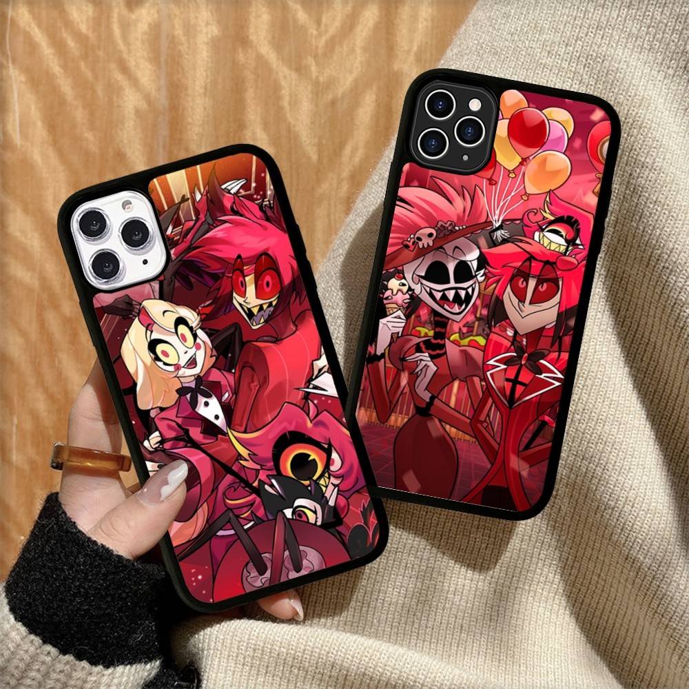 H-Hazbin H-Hotel PC+TPU Phone Case For iPhone 11 12 13 14 15 16 17 Plus Pro Max Cover