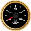 Voltmeter 52mm Marine Boat Volts Gauge Waterproof Voltage Volt Indicator with 7 Colors Backlight 8-16V 2 Inch Gauge for Auto