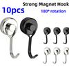 2/4/10pcs Strong Magnet Hook Heavy Duty Magnetic Hooks Cruise Ship Refrigerator Kitchen Hanging Organization Strong Hold Hook