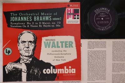 Płyta LP BRUNO WALTER - Muzyka orkiestrowa Johannesa Brahmsa WL5142 COLUMBIA - Japonia Klasyczna Używana