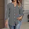 Women's stylish casual striped checkered printed blouse