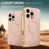 For iPhone 15 Pro Max Phone Case Carbon Fiber Textured Electroplated TPU Back Cover