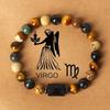 Pulsera de Ojo de Tigre y Piedra Pintada de las Doce Constelaciones