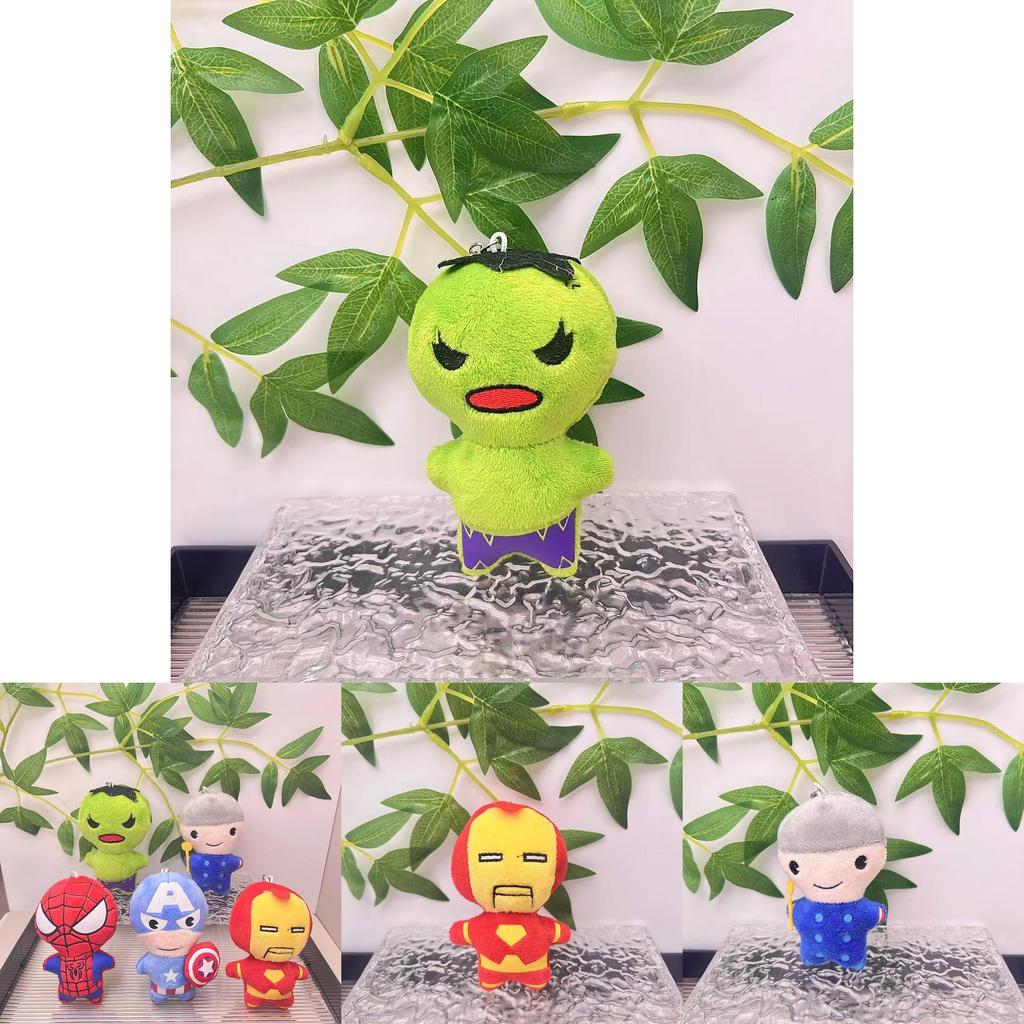 Marvel Avengers Spider-man Plush Toy Soft Keychain With Iron Man And Hulk Designs For Kids