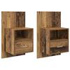 Nightstand Set of 2 Reclaimed Wood Look 50 X 32.5 X 80 Cm Engineered Wood
