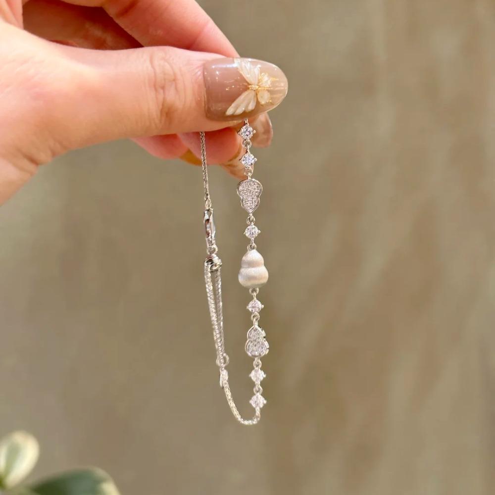 Luxury Chinese Gourd Bracelet for Women Handmade Beaded Crystal Diamond Bracelet Fashion Jewelry Gift
