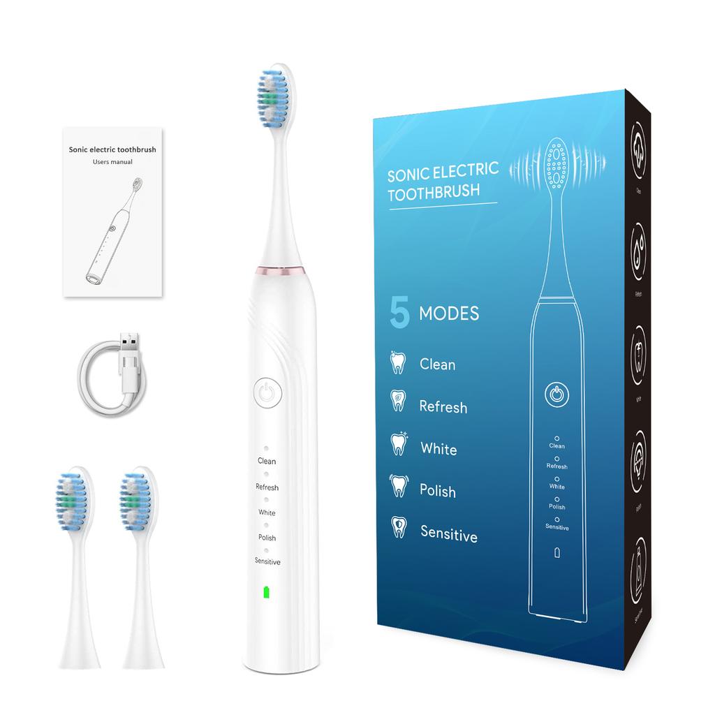 Automatic Adult Soft Travel Waterproof Whitening Smart Electric Teeth Brush Rechargeable Sonic Electric Toothbrush