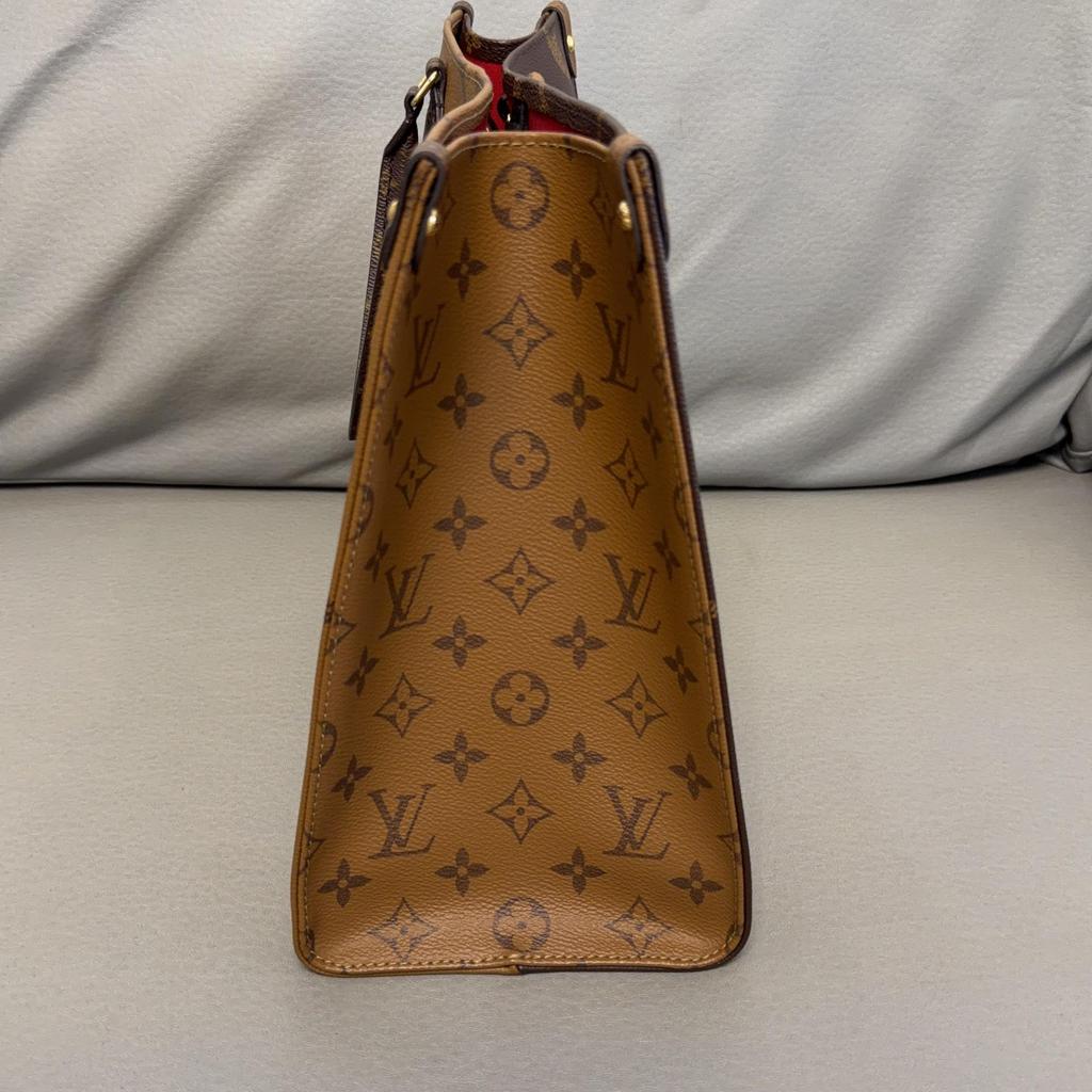 [Pre-Owned] Louis Vuitton Onthego MM 'Brown Giant Monogram/Brown Monogram Reverse Canvas' - Very Good #8PEVEW