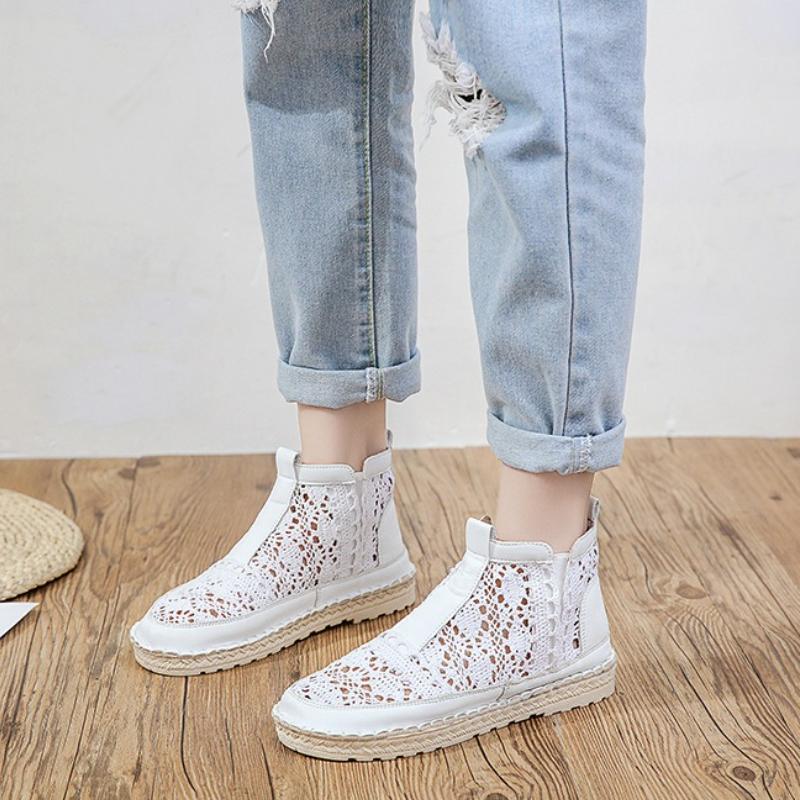 Hollow Women's Boots Fashion Womens Sandals Breathable Platform Ankle Boots Durable Slip On Women Shoes Summer Zapatos De Mujer