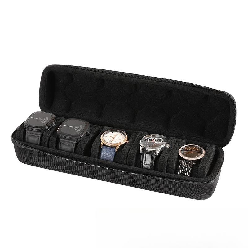 5-card Mechanical Watch Storage Bag, Anti Drop, Shockproof, Portable Business Watch Storage Box, Zipper Bag, Watch Pocket