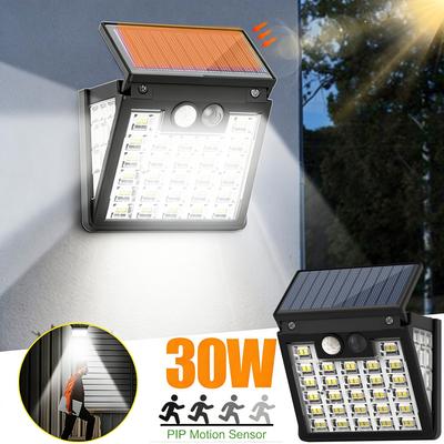 Luz Solar de Parede com Sensor de Movimento 72 LEDs Luzes Solares para Exterior Luz Solar IP65 Lâmpada à Prova d'Água Jardim Garagem Quintal Caminho