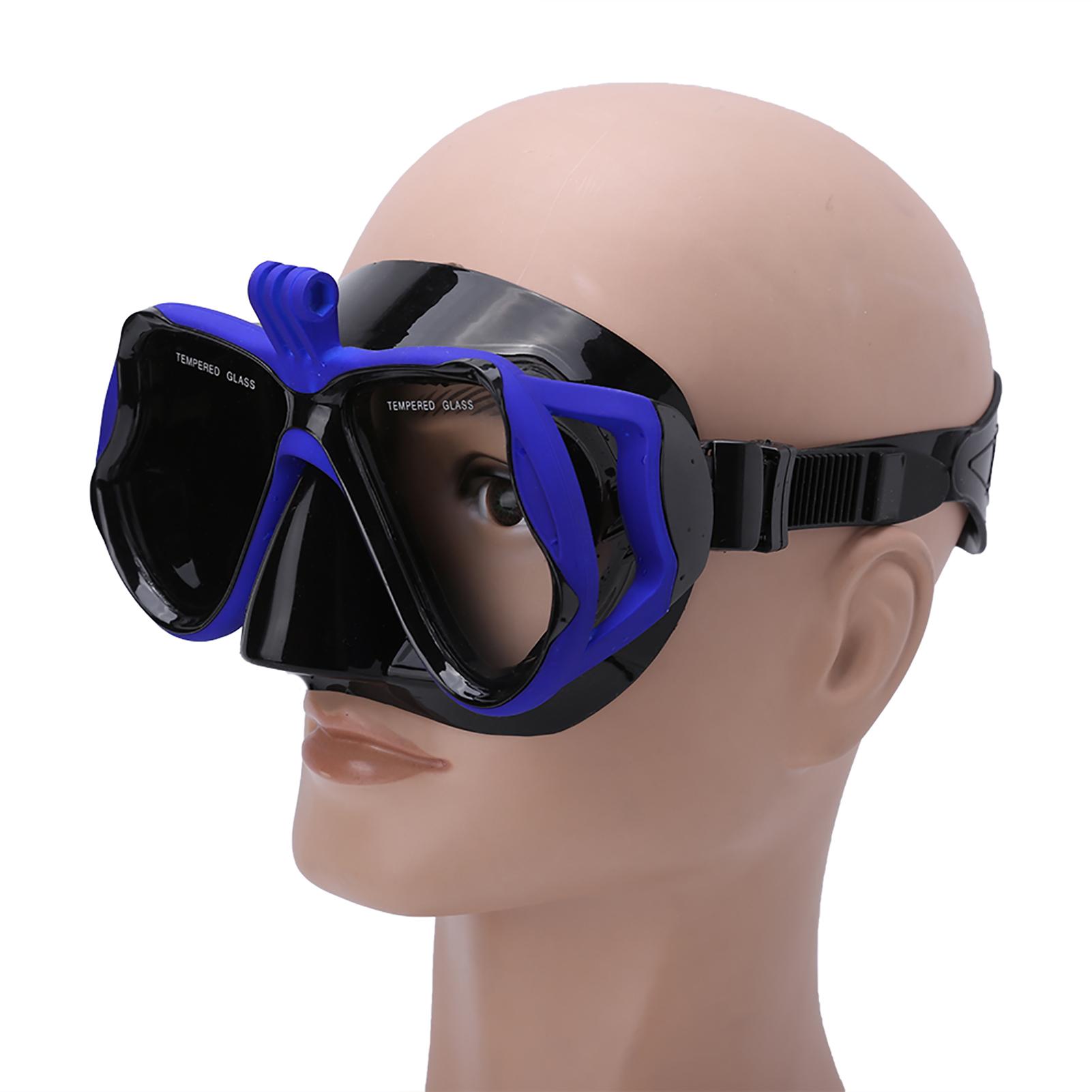 4 Colors Tempered Glass Lens Flexible Silicone Diving Face   For Adult