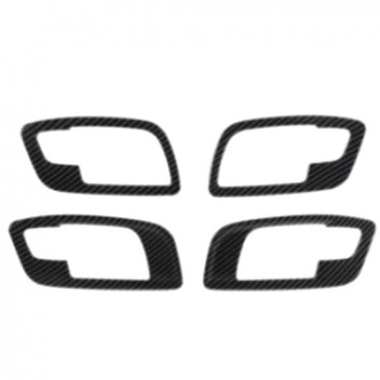Carbon Fiber Interior Door Handle Bowl Frame Cover Trim for Dodge Charger 2015+