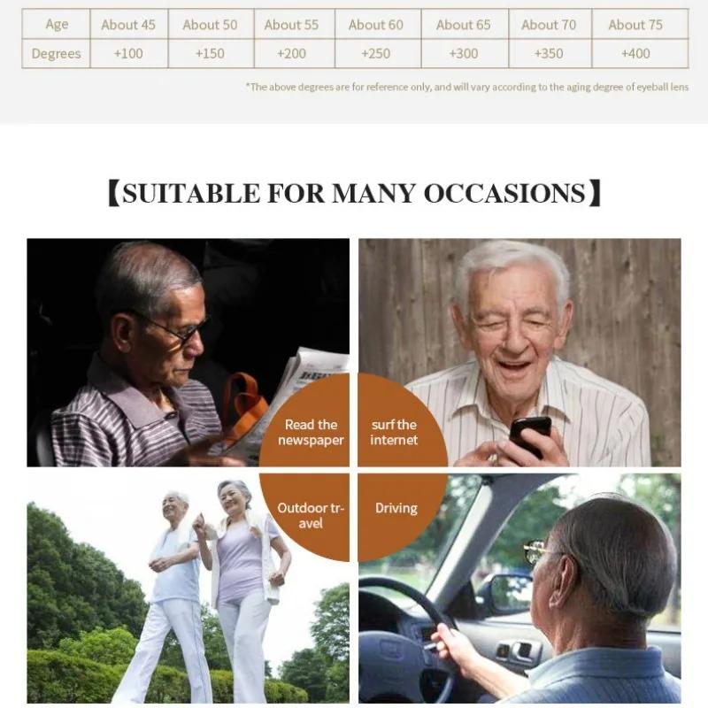 Neue Lesebrille für Alterssichtigkeit für Männer und Frauen Harz Holzmaserung Rahmen Lesebrille Lesebrille