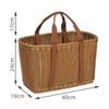 Japanese Hand Woven Picnic Basket Imitation Rattan Large Shopping Baskets Fruit Vegetable Storage Basket With Handle