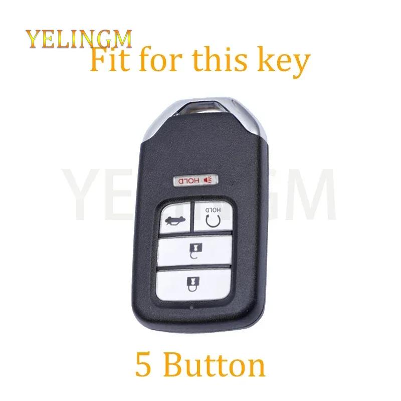 5 Buttons Tpu Key Fob Cover For Honda Accord Civic Cr-V Insight Passport Pilot Smart Remote Keyless