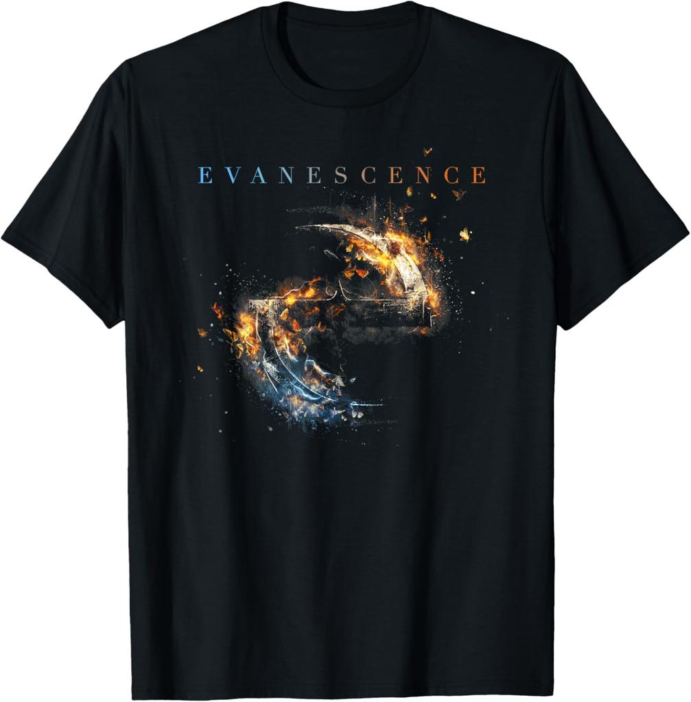 Evanescence Band Logo Box Graphic 2026 T Shirt Cotton Unisexs Womens TShirt Y2k Vintage Casual Summer New T Shirt Fans Gifts