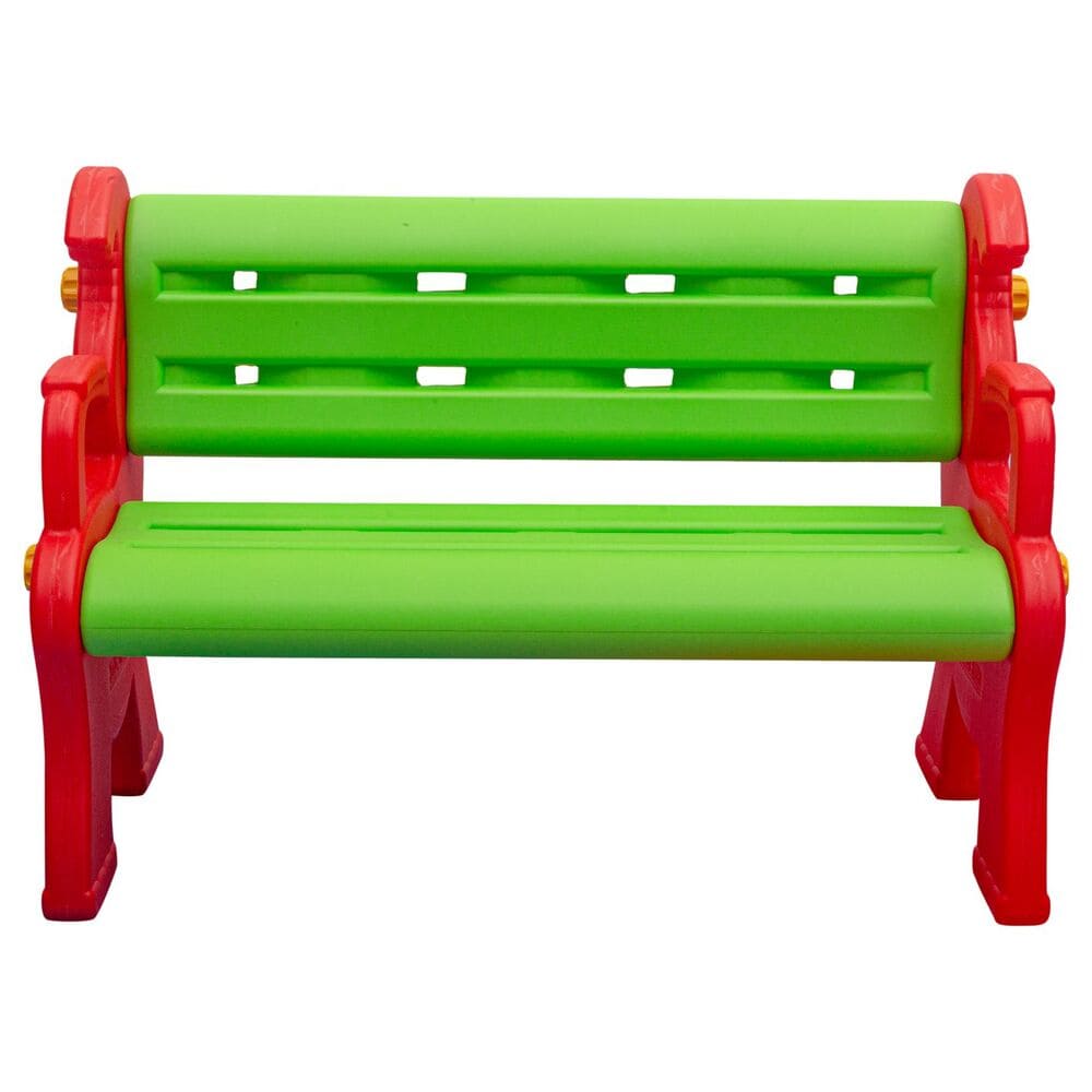 Kids Bench for Playroom Kidsroom Furniture For Childrens Game And Activity King red-green