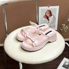 Cartoon Girl Slippers 2025 New Summer Wear Fashion Platform Sandals Summer Bow Slippers Women