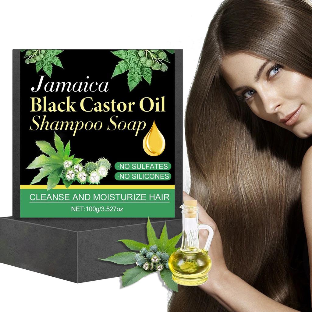 Black Castor Oil Shampoo Bar Cleanses And Moisturizes Dry, Weak Hair Strengthens Hair