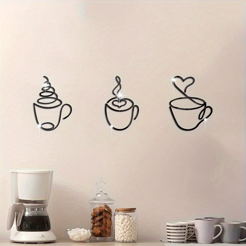3pcs of Creative Coffee Wall Hangings, Coffee Shop Decorations, Home Crafts,Interior Wall Decorations,High Quality Carbon Steel