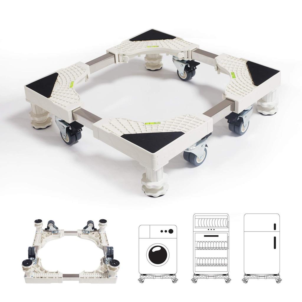 Washing Machine Washing Machine Raising Stand for Washing Refrigerator Easy Width Adjustable Height Adjustable 4 8 4 Pipes Semi-assembled Stand, Pan,