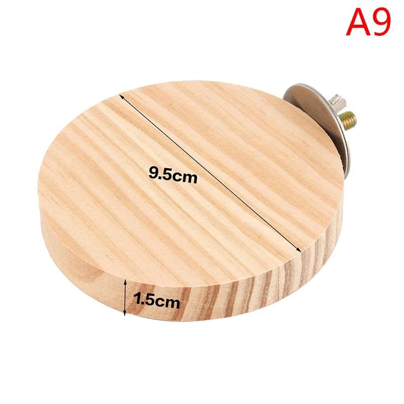 Parrot Hamster Stand Board Wood Perch Stand Bracket Toy Hamster Branch Perch Bird Cage Toy Cage Stand Board Bird Supplies