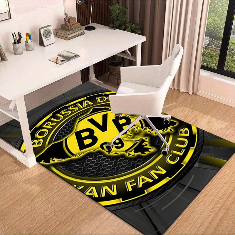 Borussia dortmund Area Rug for Office, Chair Rug, Decorative Carpet Livingroom Mat, Large Size Fan gifts Christmas gifts