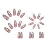 **Removable Sparkling Purple False Nails - Long Transparent Ice Ballet Style**