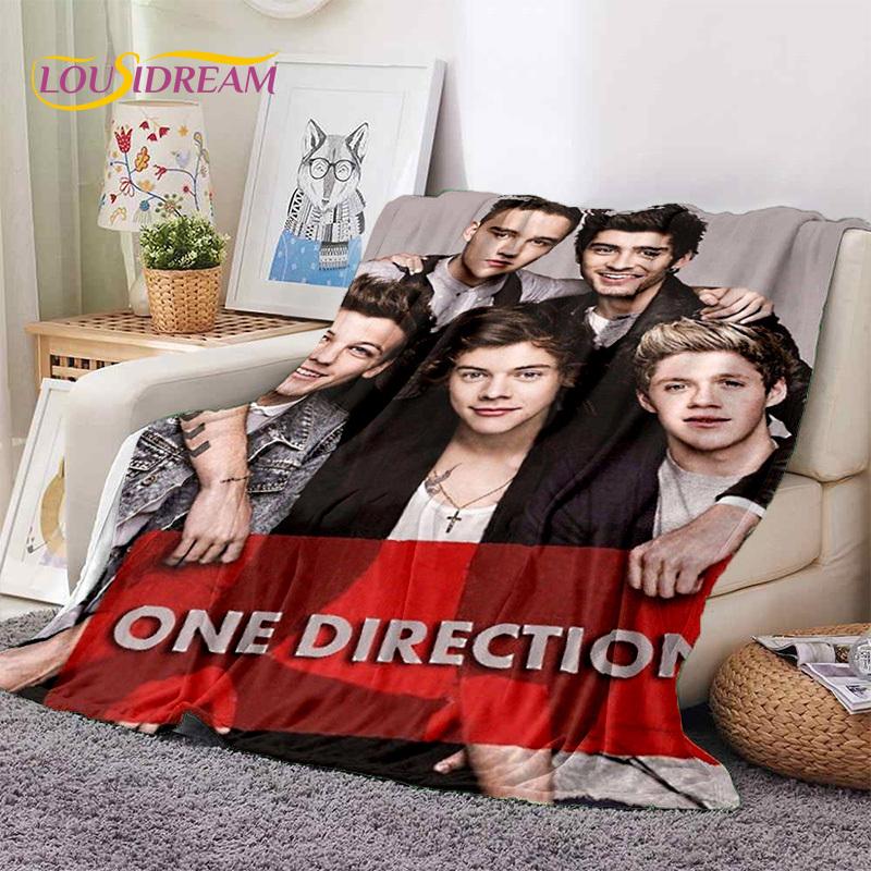 2025 Rock-One Direction Combinatio 1D Star Soft Blanket,Soft Throw Blanket for Home Bedroom Bed Sofa Picnic Travel Cover Gift