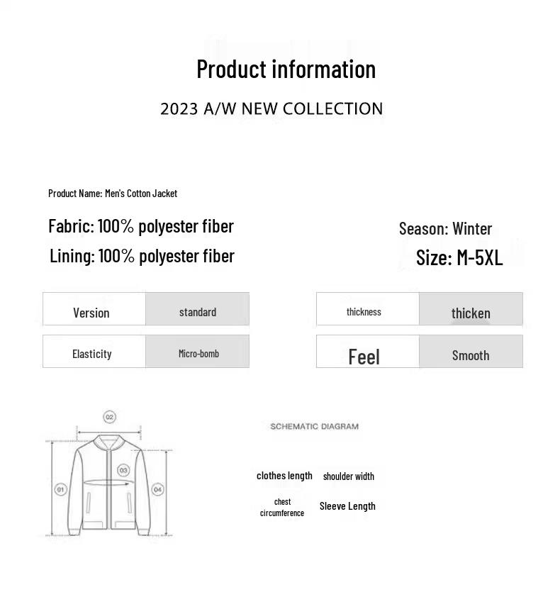 Men's Fleece-Lined Winter Jacket: Thick, Warm, Three-Proof, Cotton-Padded Coat for Middle-Aged & Elderly