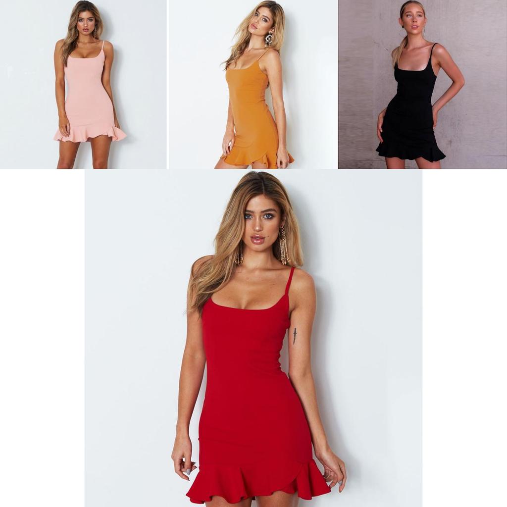 Stylish Women Fashion Mini Pleated Sling Dress Skirt Sleeveless Cocktail Dress