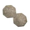 Silver-Plated Brass Antique Octagonal Coin Medal, Aged Finish