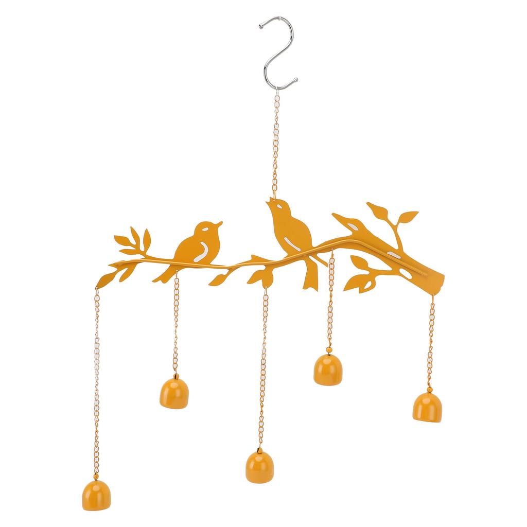 Bird Bell Outdoor Decoration Iron Elegant Look Handmade Craft Bird Bell Hanging Decor for Garden Courtyard Balcony