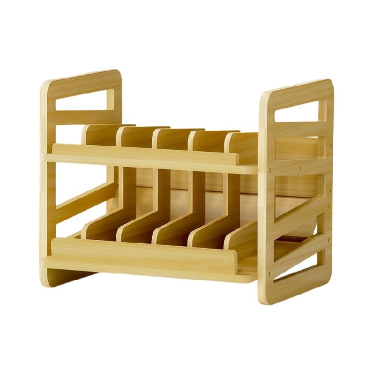 

Modern Bamboos 2 Tiers Rolling Cats Food Canister Organizers For Neat Kitchen Storage 1